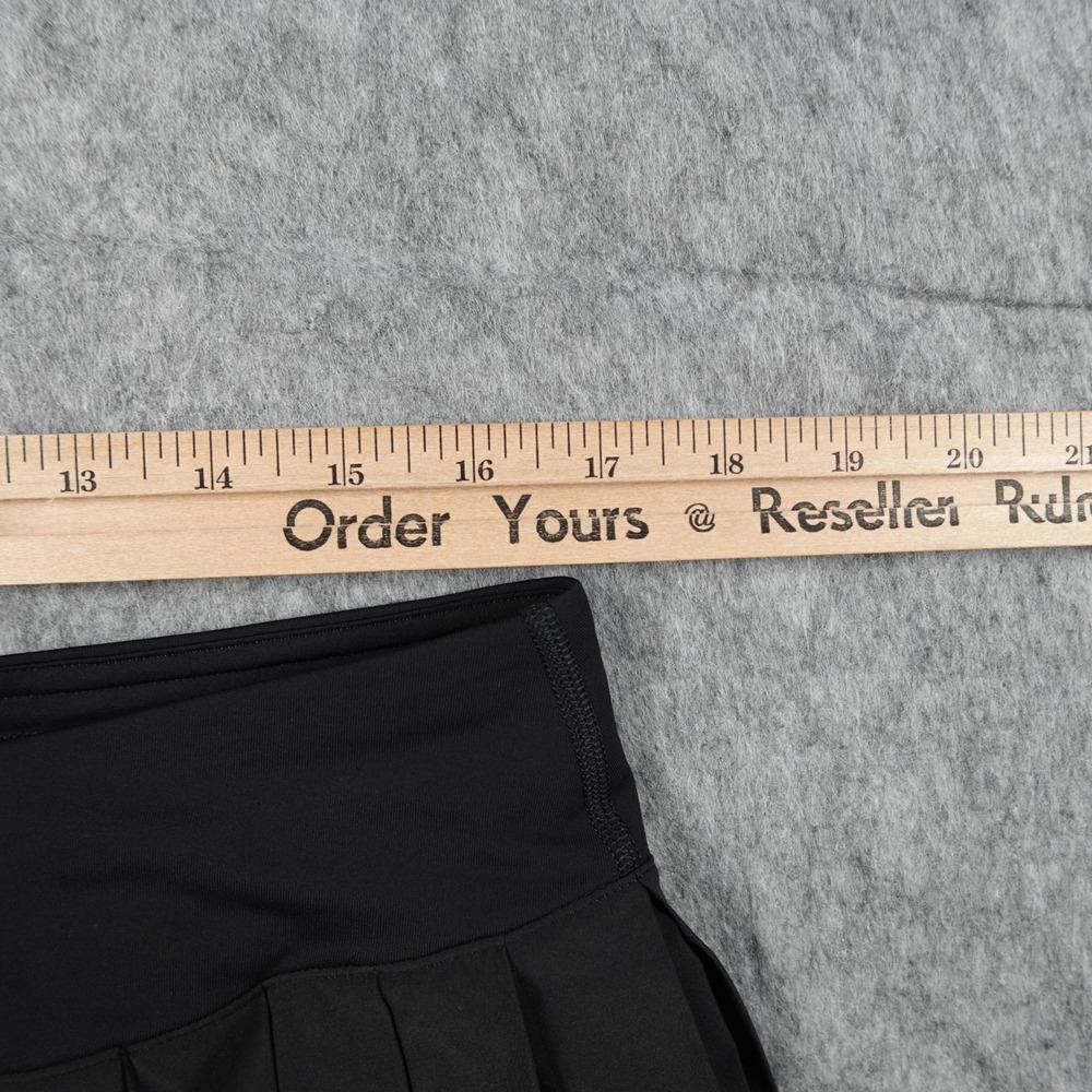 Lululemon Skirt Women 12 Black Side Pleat High Rise Tennis Skort Pickelball Gym - Picture 6 of 12